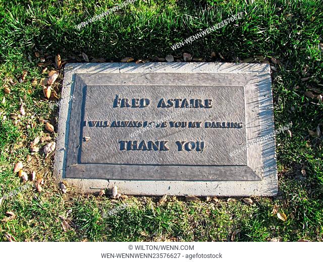 Celebrity final resting places - Oakwood Memorial Park. Featuring: Fred Astaire Where: Chatsworth, California, United States When: 01 Mar 2016 Credit:...