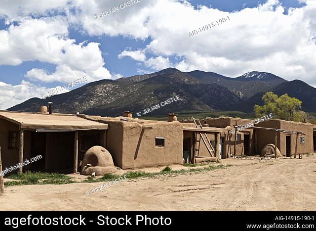 The ancient Native American settlement of Taos Pueblo, New Mexico, USA
