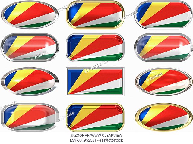 twelve buttons of the Flag of the Seychelles