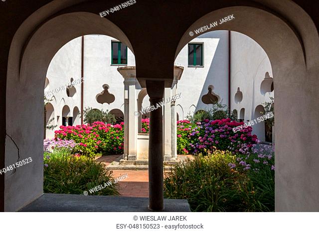 Ravello, Italy - June 16, 2017: Convent of Friars Minor Conventuals S. Francesco in Ravello. Amalfi Coast, Italy