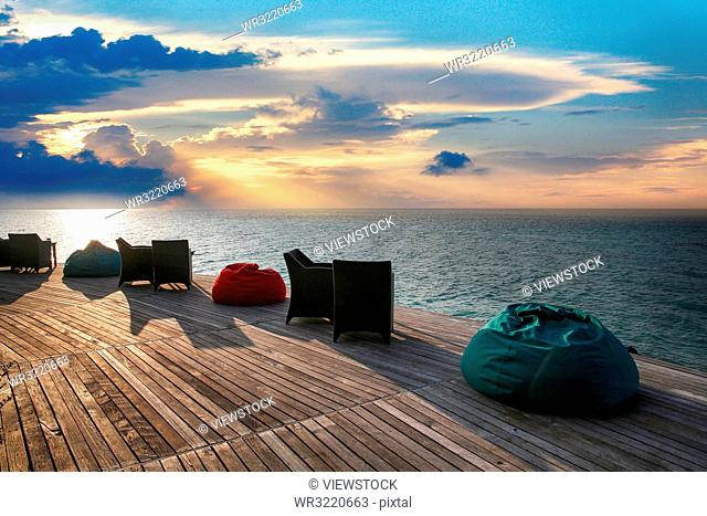 The maldives sea scenery