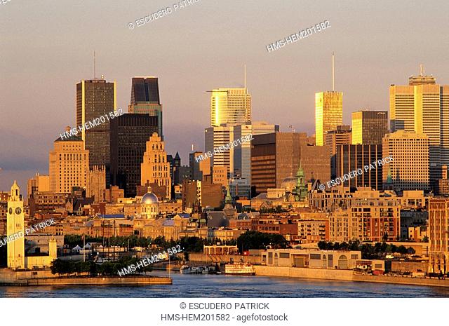 Canada, Quebec Province, Montreal, panorama on the city from Ile Saint Helene Saint Helen's Island