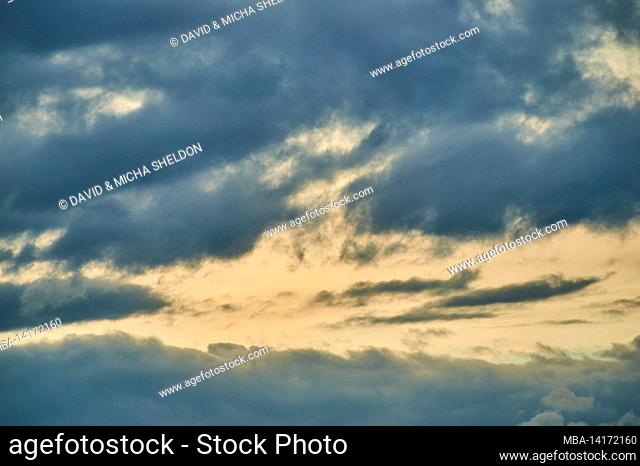clouds at sunset, upper palatinate, bavaria, germany