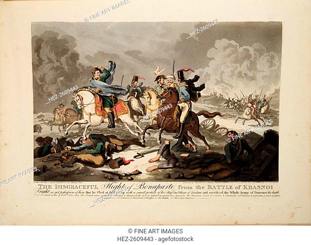 The Flight of Bonaparte from the Battle of Krasnoi, 1814. Artist: Wright, John Massey (1777-1866)