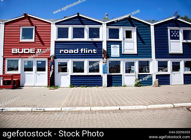 Hummerbuden or lobster shacks, Helgoland, Schleswig-Holstein, Germany, Europe