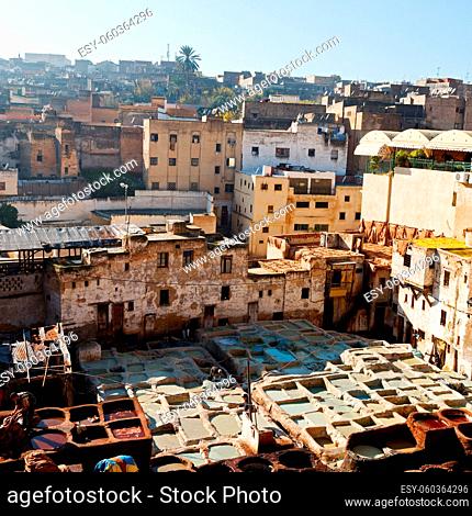 blur in morocco africa the antique tannery near the medina