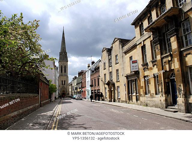 St Michael's Street and Spire of Wesley Memorial Methodist Church Oxford