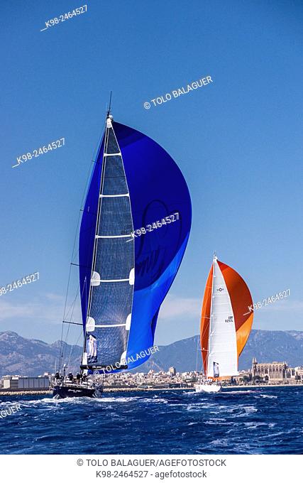 The Superyacht Cup Palma, bahia de Palma, Majorca, Balearic Islands, Spain