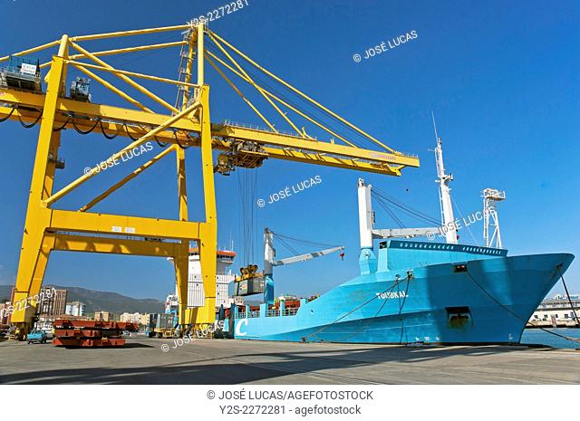 Commercial port, Algeciras, Cadiz province, Region of Andalusia, Spain, Europe