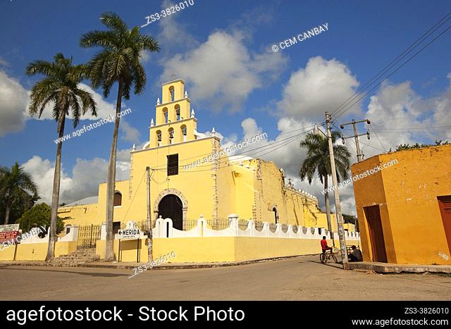 View to the Church Of the Immaculate Conception at the historic center, Chumayel, Merida Area, Yucatan Province, Mexico, Central America