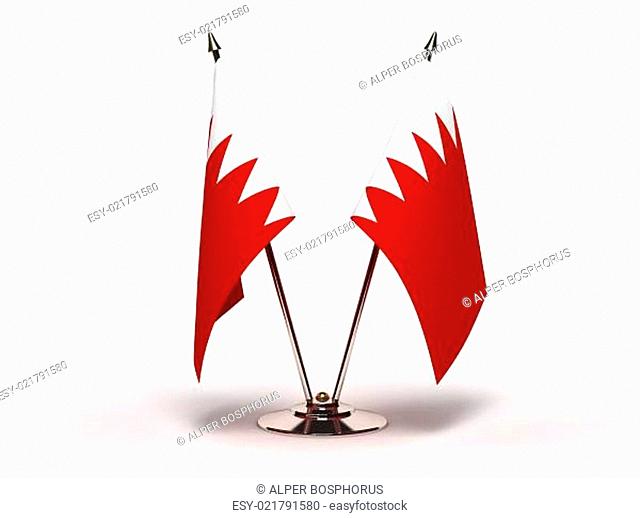 Miniature Flag of Bahrain (Isolated)