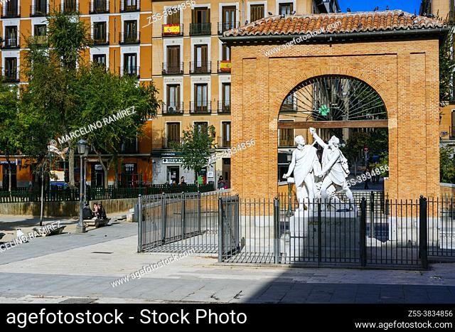 The Plaza del Dos de Mayo is an urban square in Madrid. It is the neuralgic centre of the Malasaña area. Its name remembers the Dos de Mayo Uprising in 1808...