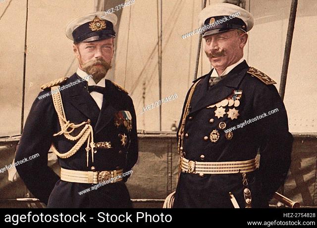 Tsar Nicholas II and Kaiser Wilhelm II in Bj÷rk÷, 1905. Creator: Anonymous