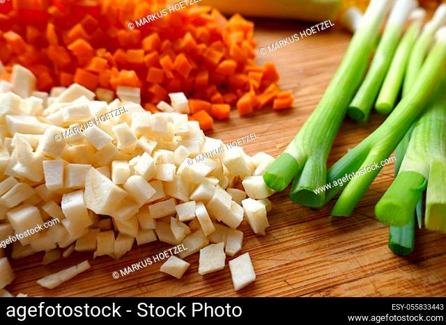 finely chopped vegetables