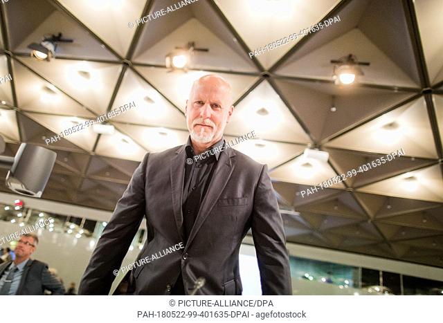 22 May 2018, Germany, Duesseldorf: Rainer Schaller, owner at the time of the Loveparade event organizer Lopavent, standing in the courtroom of the branch of the...