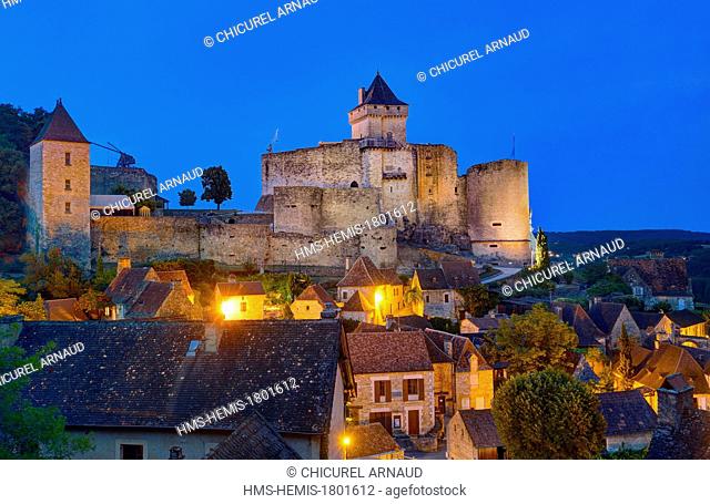 France, Dordogne, Perigord Noir, Castelnaud la Chapelle labeled Les Plus Beaux Villages de France (The Most Beautiful Villages of France)