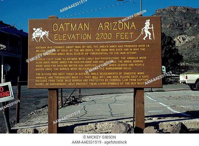 GhostTown, Mining Town, Sign, Oatman, Arizona