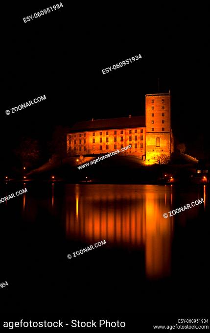 Night view at Koldinghus castle in the Danish town Kolding