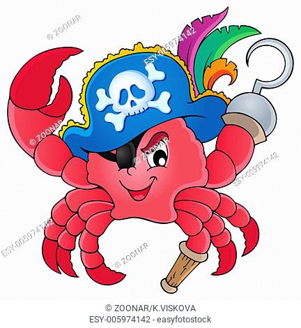Pirate crab theme image 1 - picture illustration