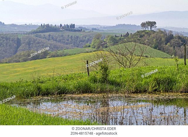 landscape in valley Orcia