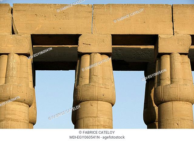 Details of the colonnade of Amenhotep III