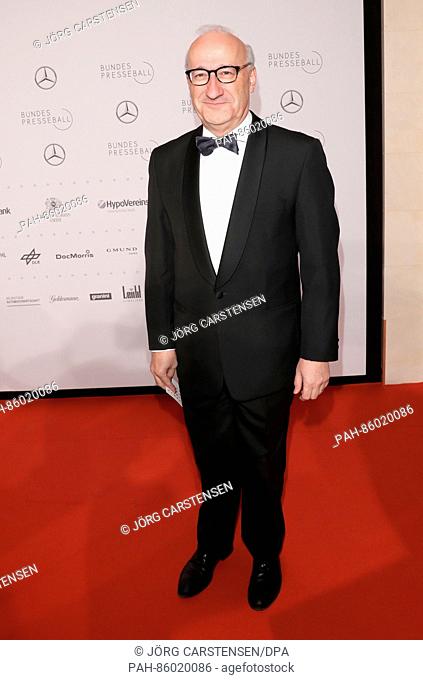 Philippe Etienne, French ambassador to Germany, arrives to the German Federal Press Ball (Bundespresseball) at Hotel Adlon in Berlin, Germany, 25 November 2016