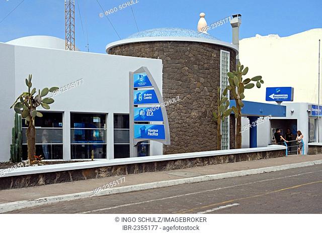 Branch of Banco del Pacifico in Puerto Ayora, Santa Cruz Island, Indefatigable Island, Galapagos Islands, Ecuador, South America