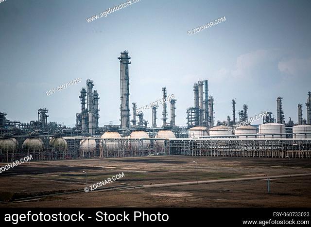 chemical plant, toned iamges, zhaijiang china