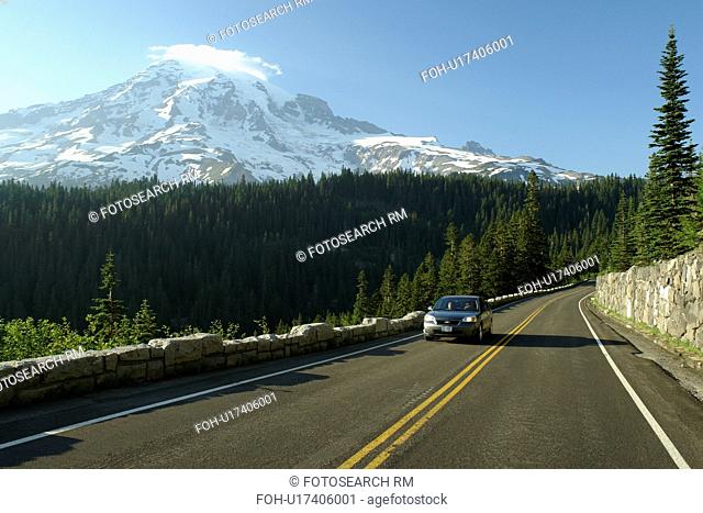 Mt. Rainier National Park, WA, Washington, Mount Rainier, road, scenic drive
