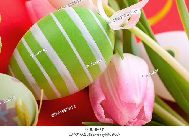 beautiful easter egg decoration colorfull eggs seasonal pastel colors bright