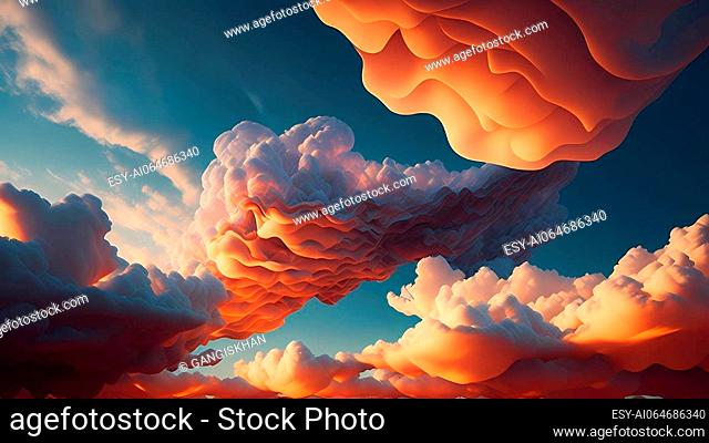 organic clouds warm color surreal sky