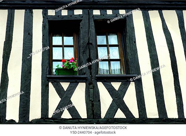 architectural detail, old town of Honfleur, Calvados, Normandy, France