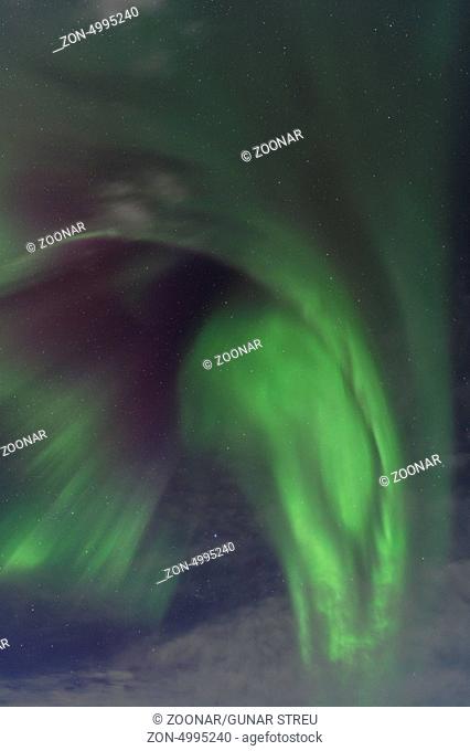 Northern lights corona (Aurora borealis), Sweden
