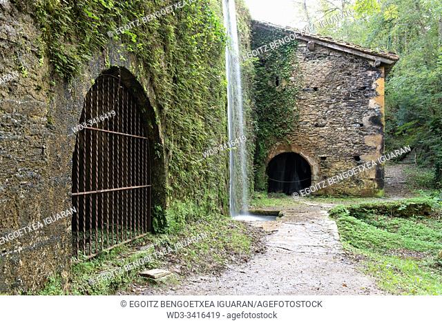 The old foundry powered by water of Agorregi, Pagoeta Natural Park, Basque Country, Spain