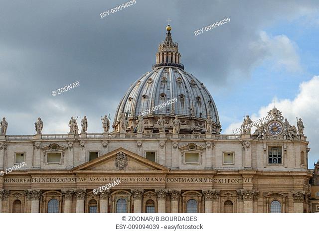 The Papal Basilica of Saint Peter in the Vatican (Basilica Papale di San Pietro in Vaticano), commonly known as Saint Peter's Basilica located within Vatican...