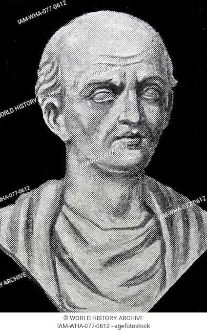 Bust of Gaius Cassius Longinus, a Roman senator, a leading instigator of the plot to kill Julius Caesar, and the brother in-law of Marcus Junius Brutus