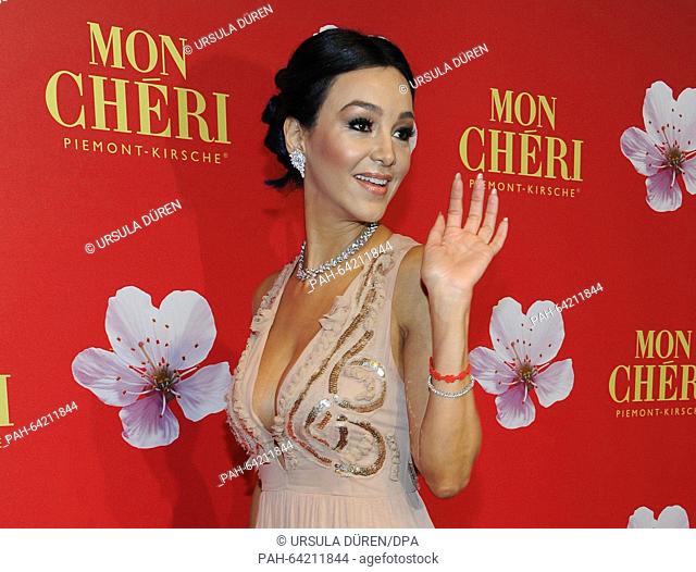 German entertainer Verona Pooth attends the Barbara Day celebrations hosted by chocolate manufacturer Mon Cheri in Munich, Germany, 4 December 2015