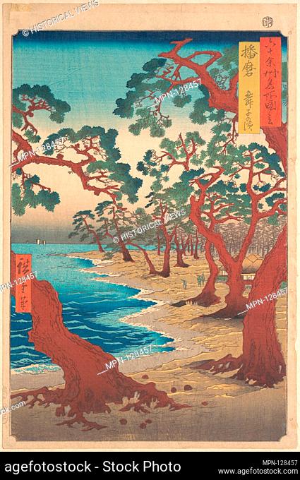 Maiko Beach, Harima Province, from the series Views of Famous Places in the Sixty-Odd Provinces. Artist: Utagawa Hiroshige (Japanese
