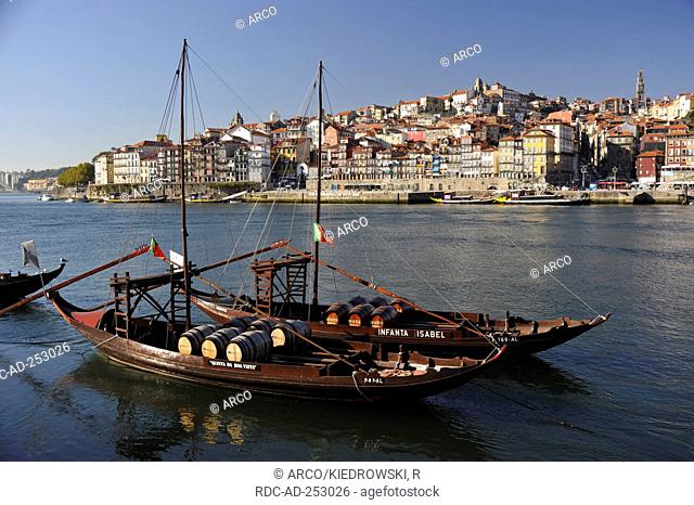 River Douro and old town quarter Ribeira Porto Portugal Rio Douro
