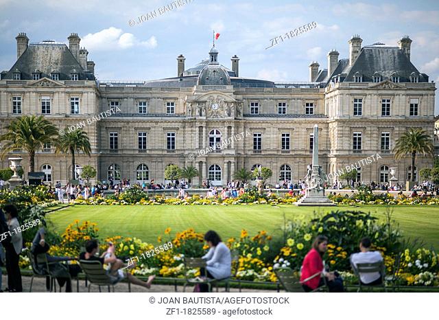 paris, france luxembourg garden, le senat