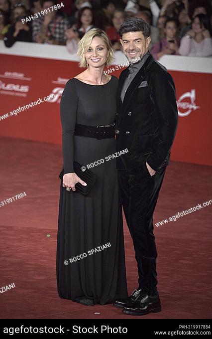 ROME, ITALY - OCTOBER 13:Anna Ferzetti, Pierfrancesco Favino attends the ""Il Colibrì"" and opening red carpet during the 17th Rome Film Festival at Auditorium...