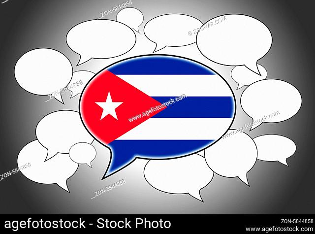 Speech bubbles concept - the flag of Cuba
