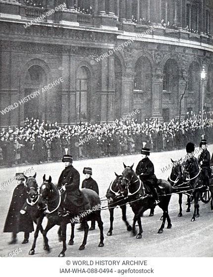Photograph of the funerary procession of King George V (1865-1936). Dated 20th Century