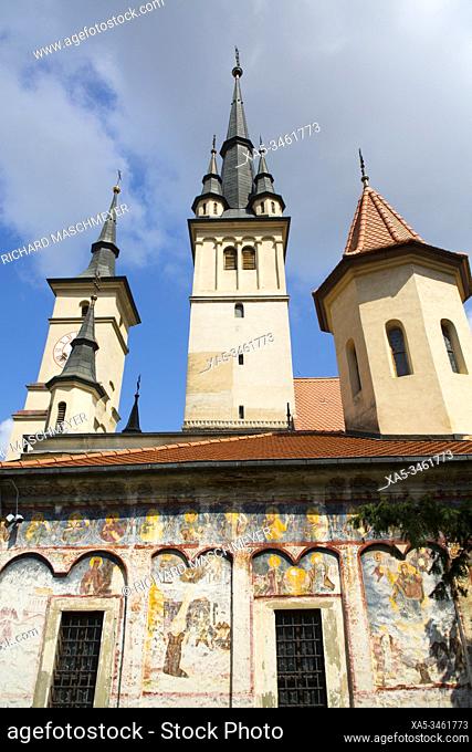 External Frescoes, St Nicholas Orthodox Church, Founded 1292, Brasov, Transylvania Region, Romania