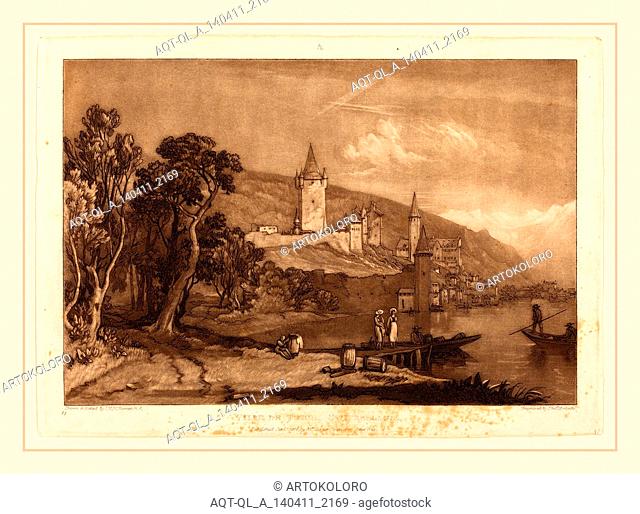 Joseph Mallord William Turner and Thomas Hodgetts, British (1775-1851), Ville de Thun, published 1816, etching and mezzotint