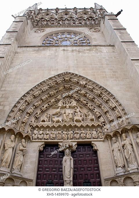 Sarmental Gate, Gothic Cathedral, Burgos, Castile And León, Spain