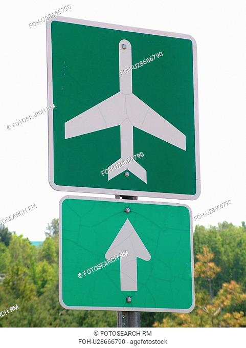 road sign, Airport Ahead sign, To Airport