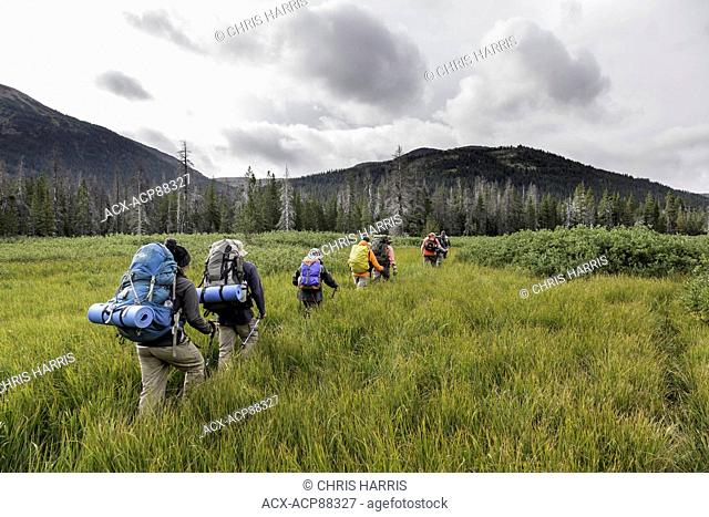 Canada, British Columbia, Tweedsmuir Park, Chilcotin region, Chilcotin Ark, Rainbow Mountains, hiking