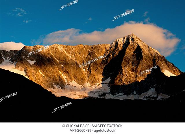 The north face of Monte Adamello, Valcamonica, Lombardy, Italy