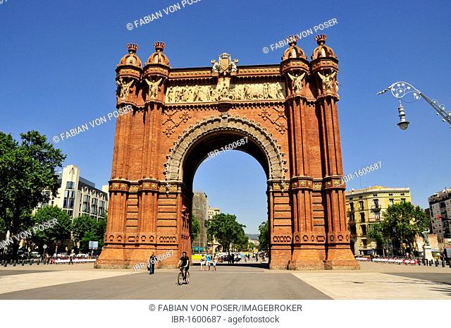 Arc de Triomf, triumphal arch, Barcelona, Spain, Iberian Peninsula, Europe